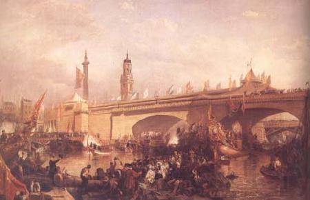 Clarkson Frederick Stanfield The Opening of London Bridge (mk25)